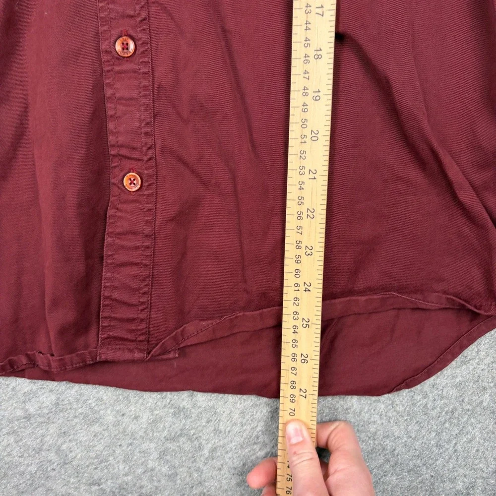 Y2K True Religion Hooded Western Shirt Mens Large Maroon Skater Grunge Surf 00s
